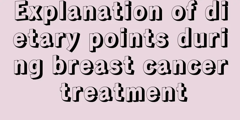Explanation of dietary points during breast cancer treatment