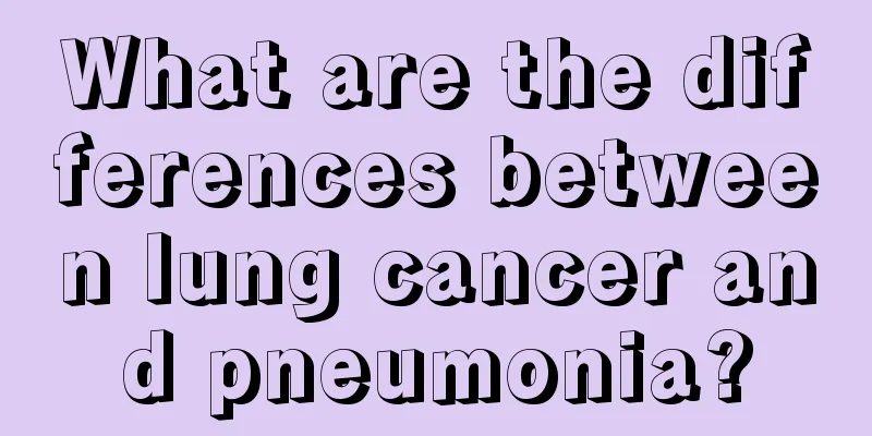What are the differences between lung cancer and pneumonia?