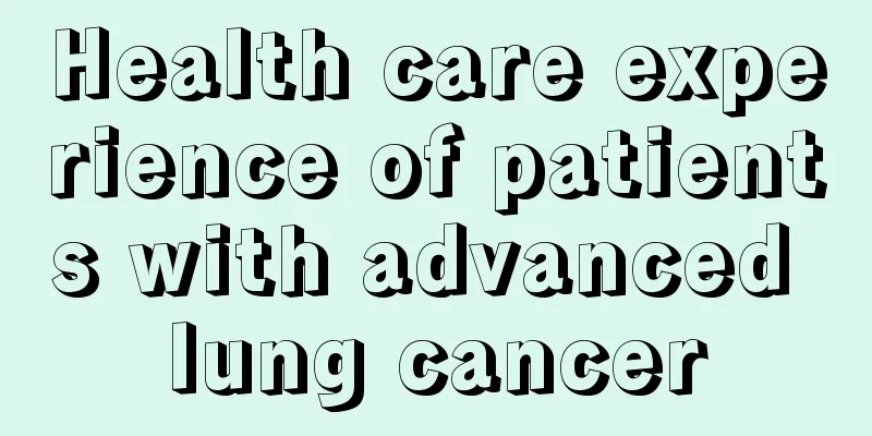 Health care experience of patients with advanced lung cancer