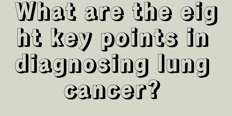 What are the eight key points in diagnosing lung cancer? 
