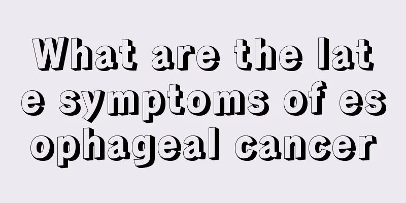 What are the late symptoms of esophageal cancer