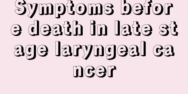 Symptoms before death in late stage laryngeal cancer