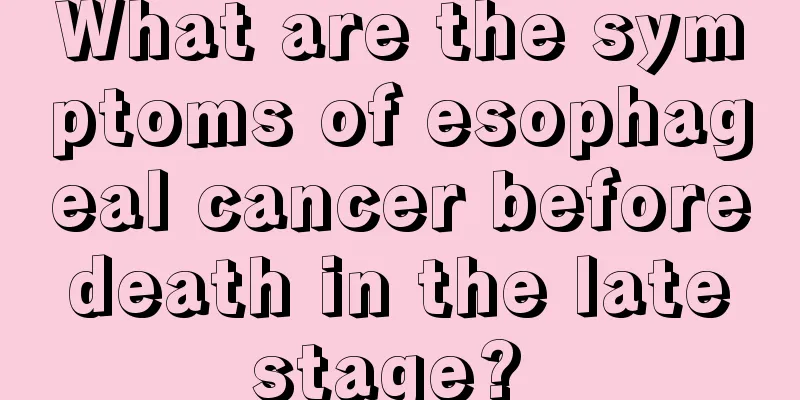 What are the symptoms of esophageal cancer before death in the late stage? 