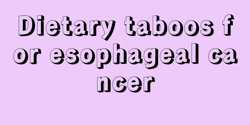 Dietary taboos for esophageal cancer