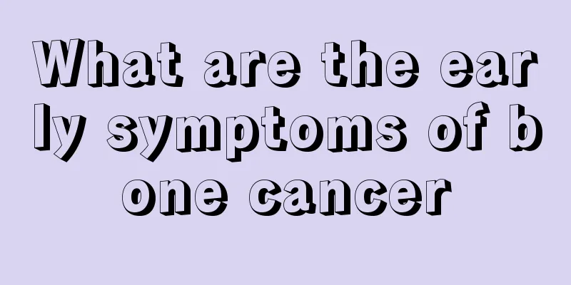 What are the early symptoms of bone cancer