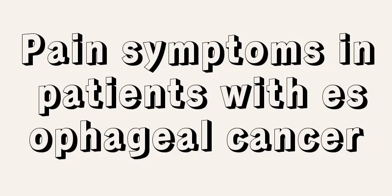 Pain symptoms in patients with esophageal cancer