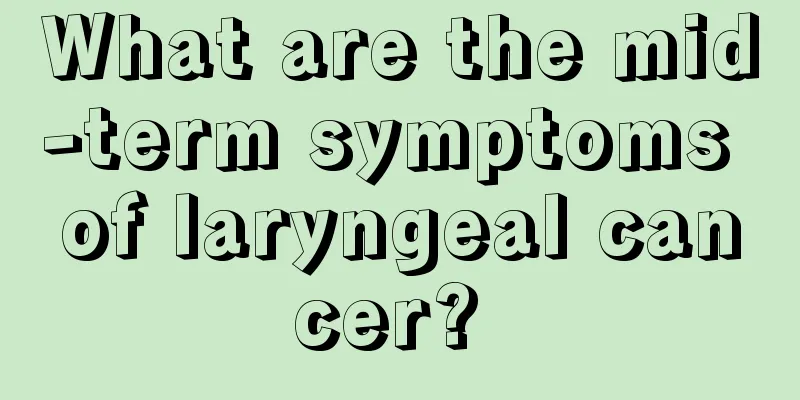 What are the mid-term symptoms of laryngeal cancer? 