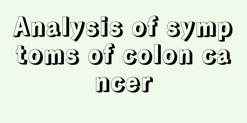 Analysis of symptoms of colon cancer