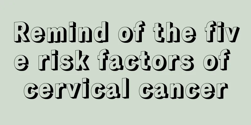 Remind of the five risk factors of cervical cancer